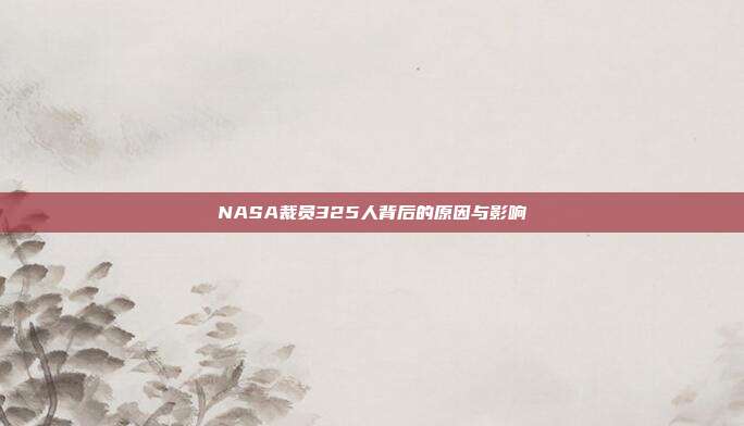 NASA裁员325人背后的原因与影响
